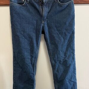 Carhartt Men's Relaxed Jeans - Dark Blue fully plaid lined